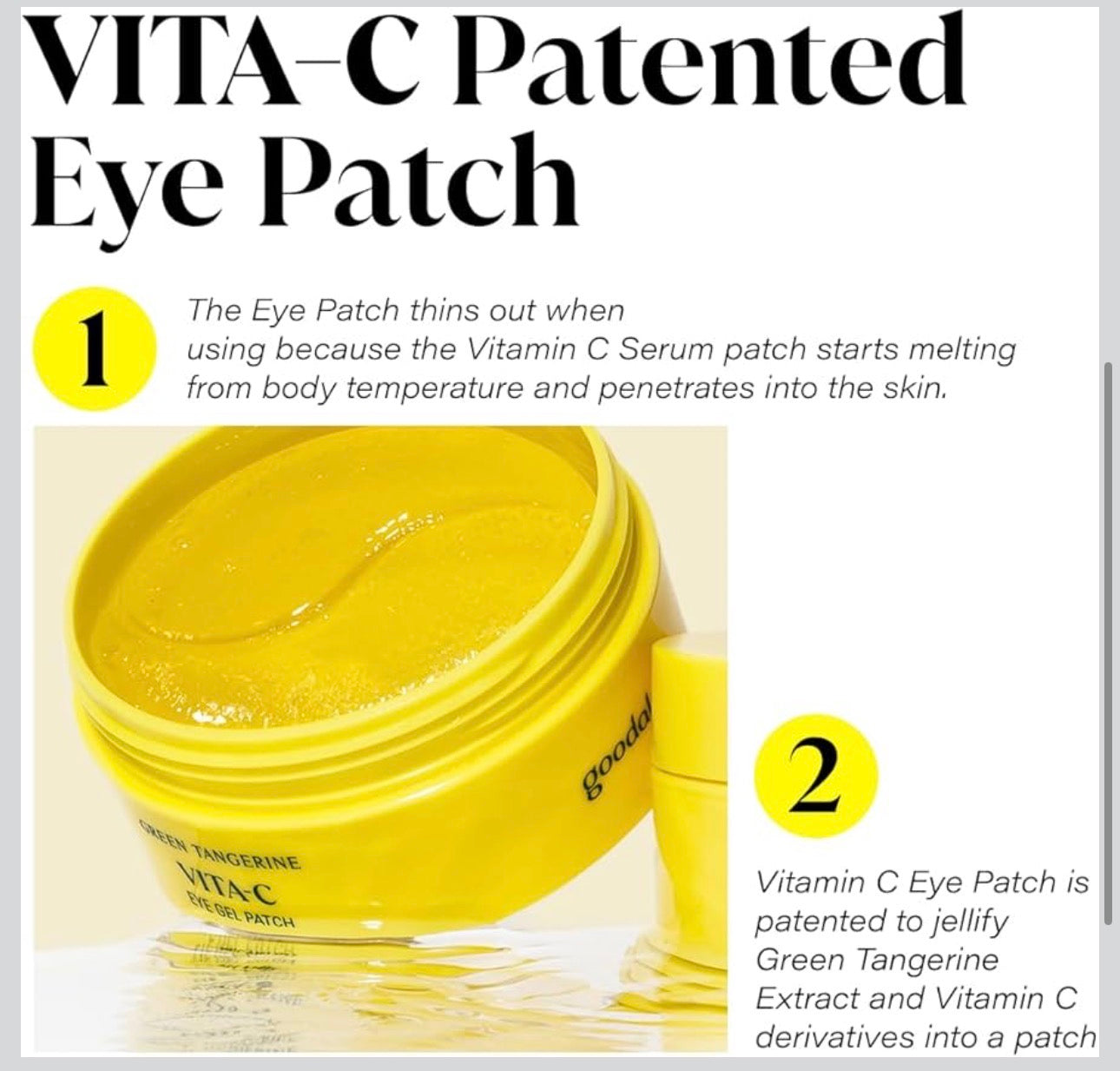 Goodal Green Tangerine Vita C Eye Gel Patch