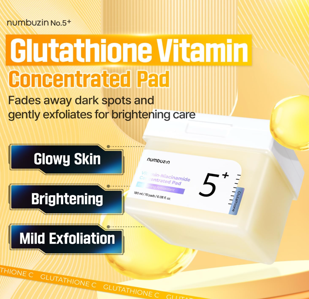 Numbuzin No.5 Toner Pads | Vitamin-Niacinamide Concentrated Pad