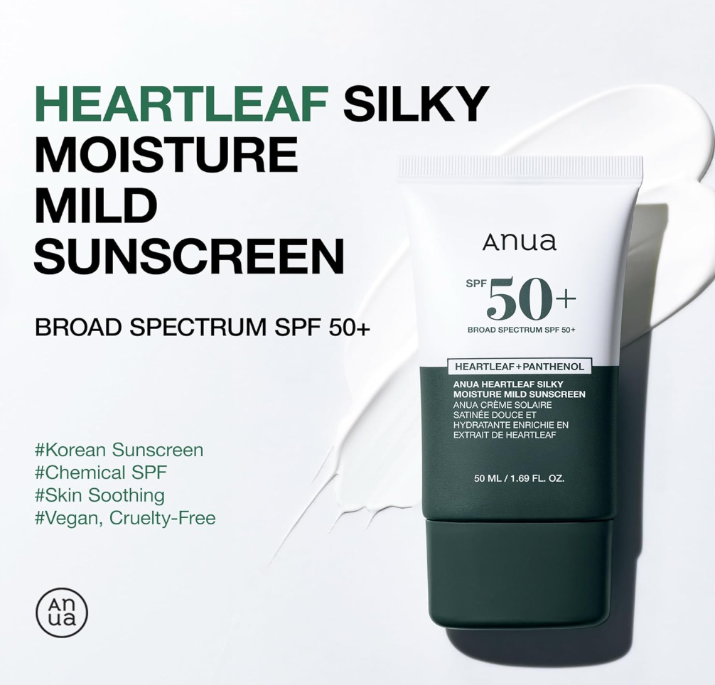 Anua Heartleaf Silky Moisture Sunscreen SPF 50+