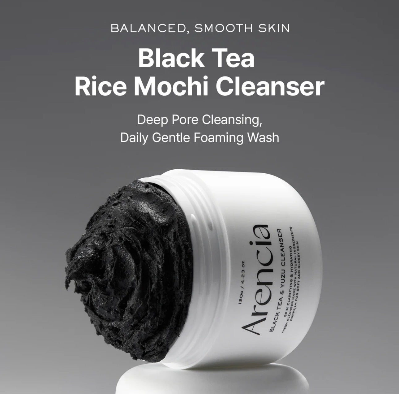 Arencia Black Tea Rice Mochi Cleanser