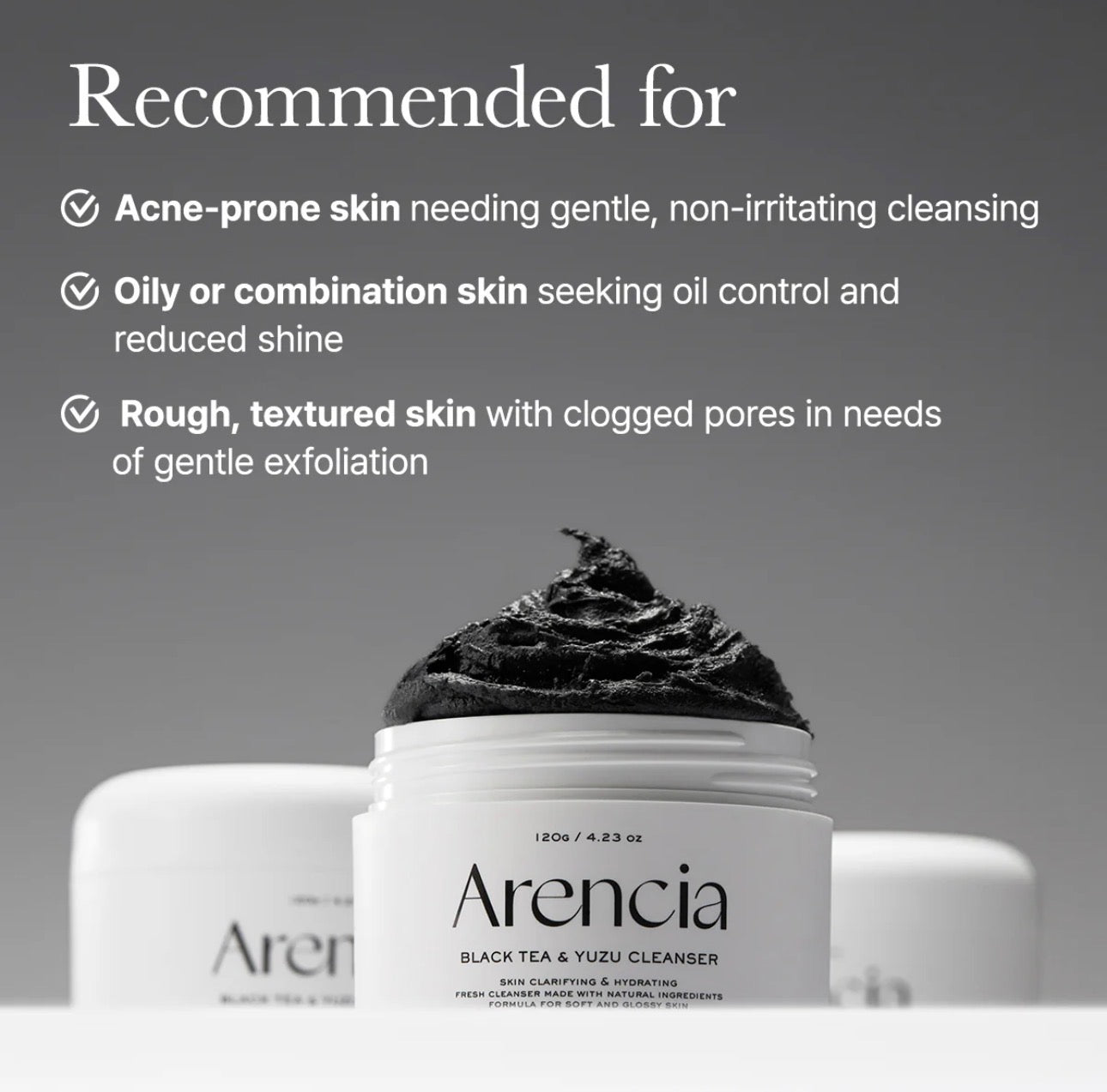 Arencia Black Tea Rice Mochi Cleanser