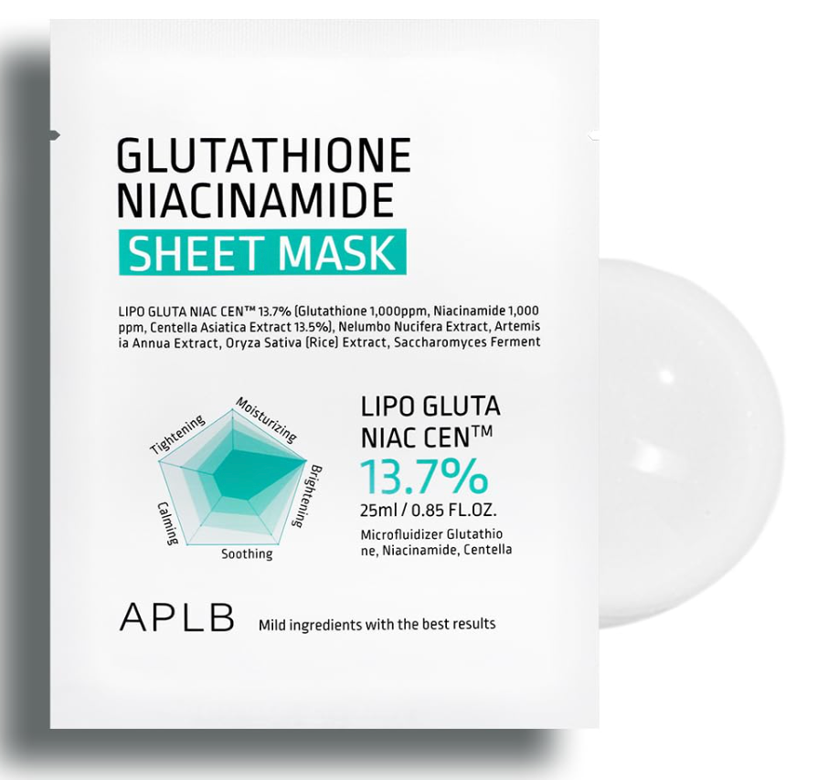 APLB Glutathione Niacinamide Sheet Mask 1pc