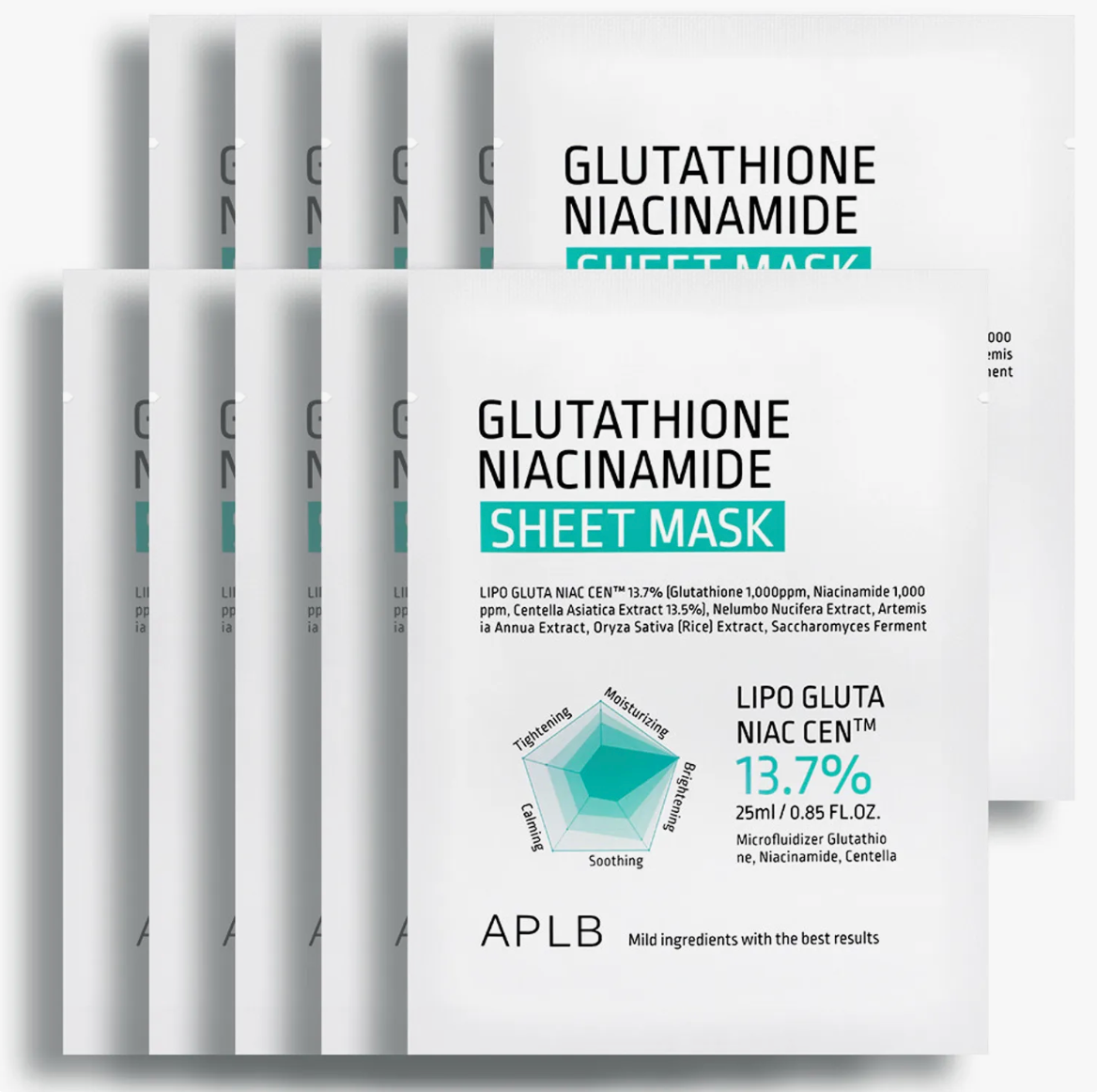 APLB Glutathione Niacinamide Sheet Mask 1pc